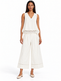 Co-Ord Set of Crochet Detail Top & Trouser