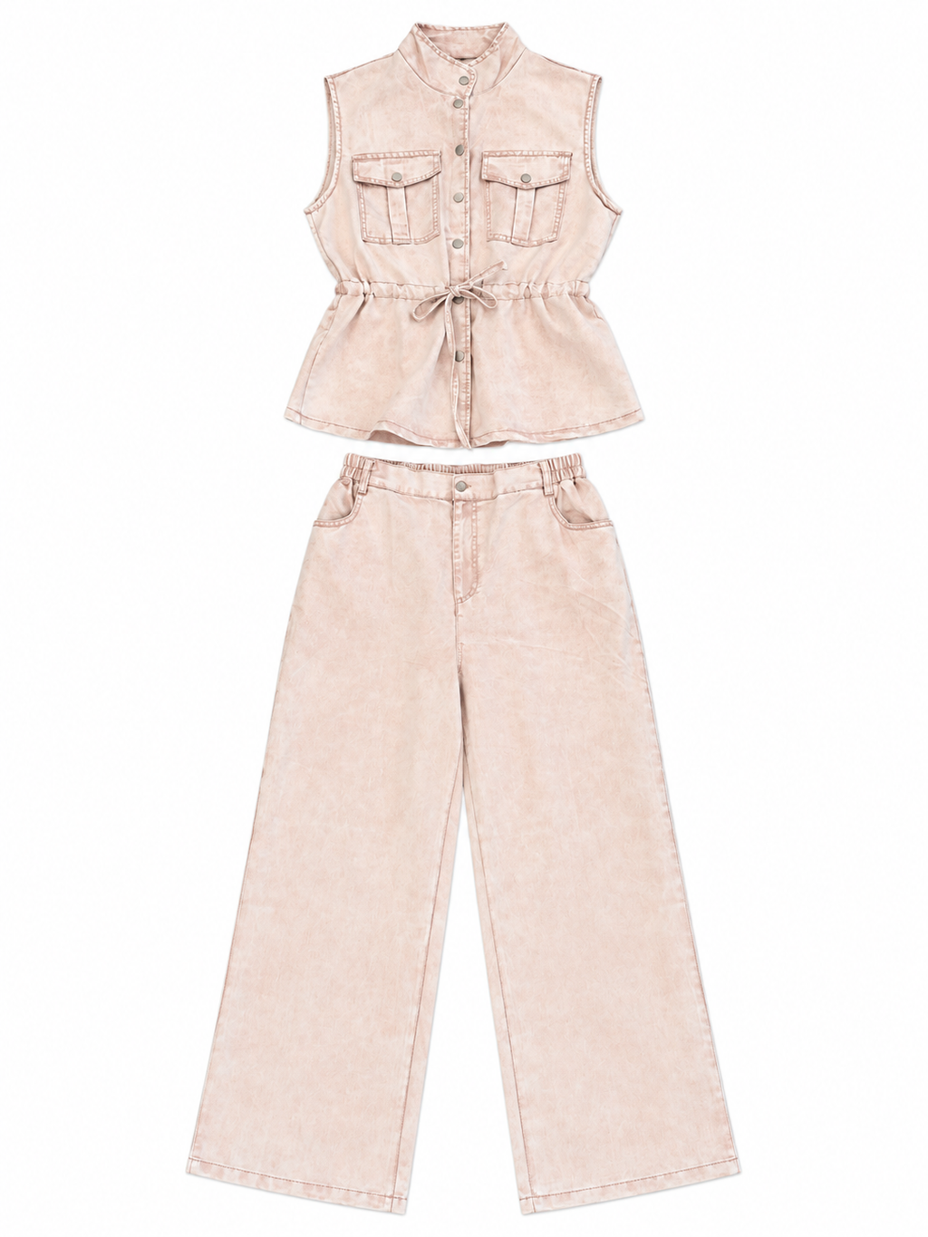 Sleeveless Denim Co-Ord Set