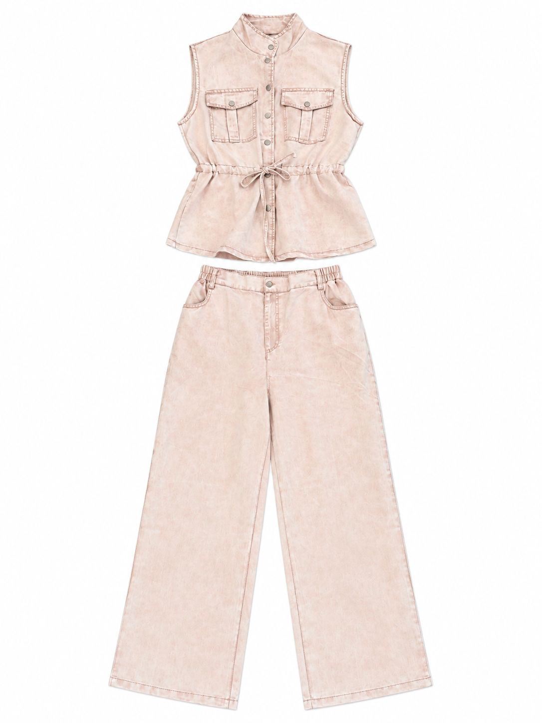 Sleeveless Denim Co-Ord Set