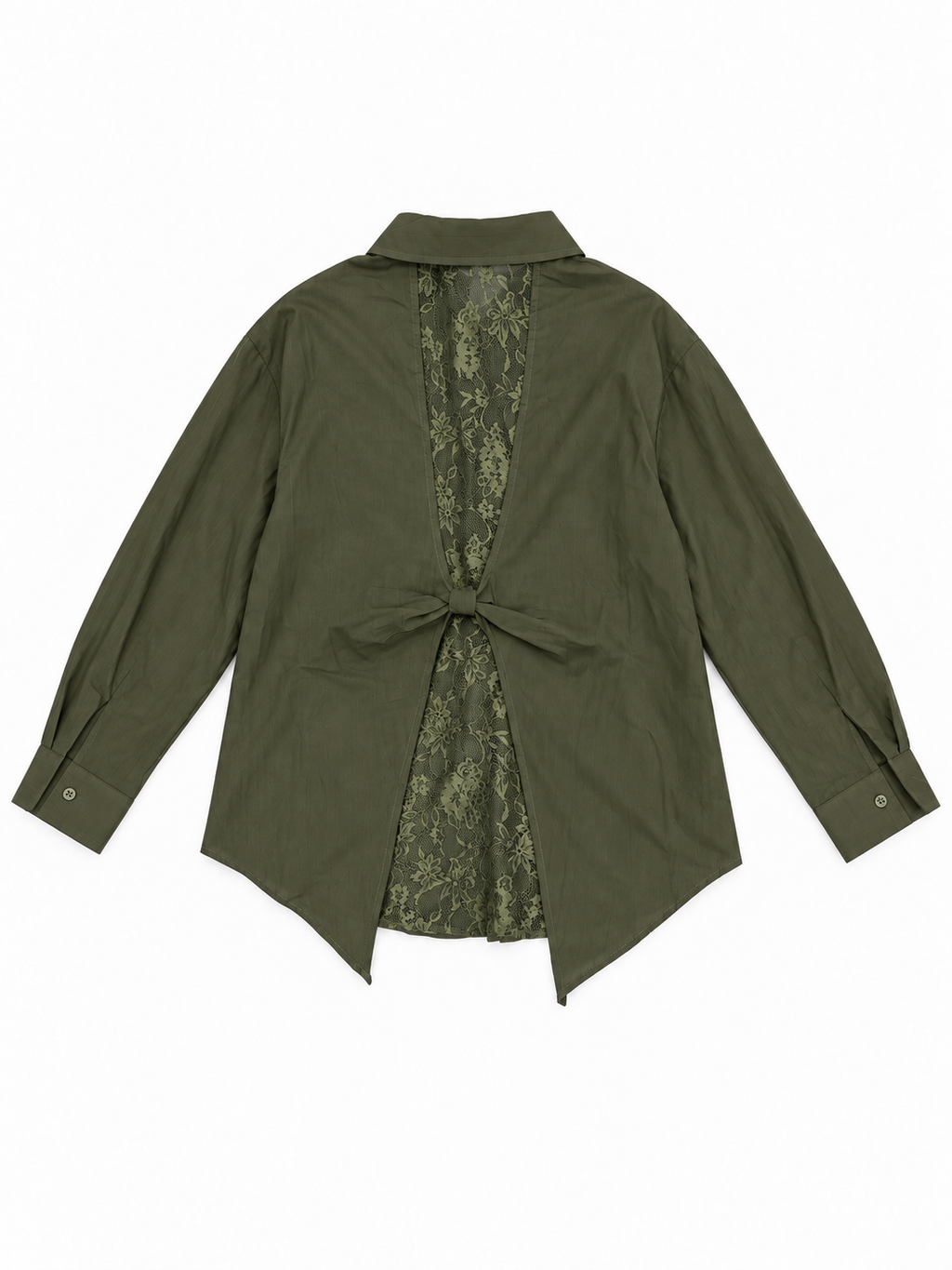 Co-Ord Set of shirt with Lace Details & Short