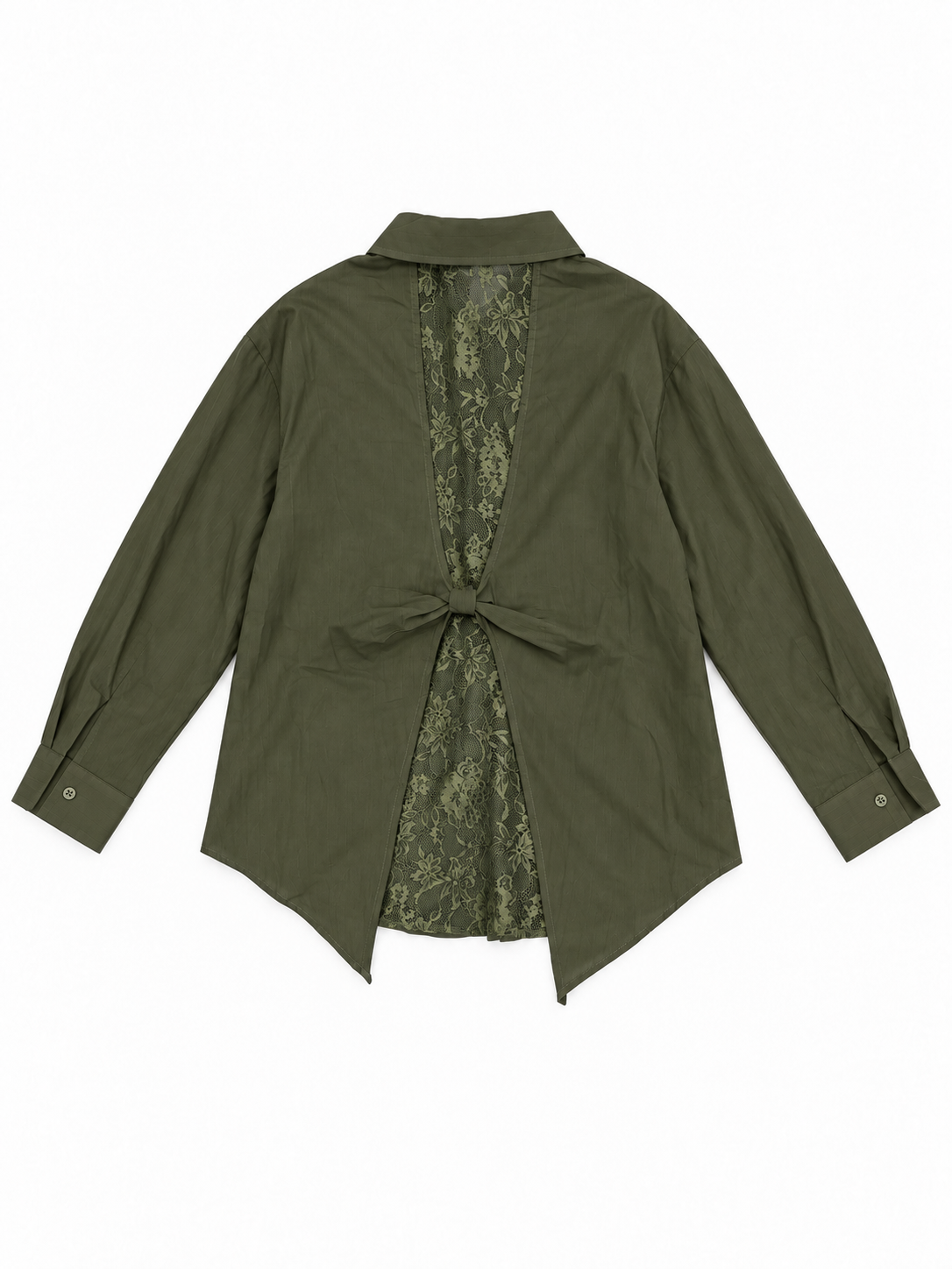 Co-Ord Set of shirt with Lace Details & Short