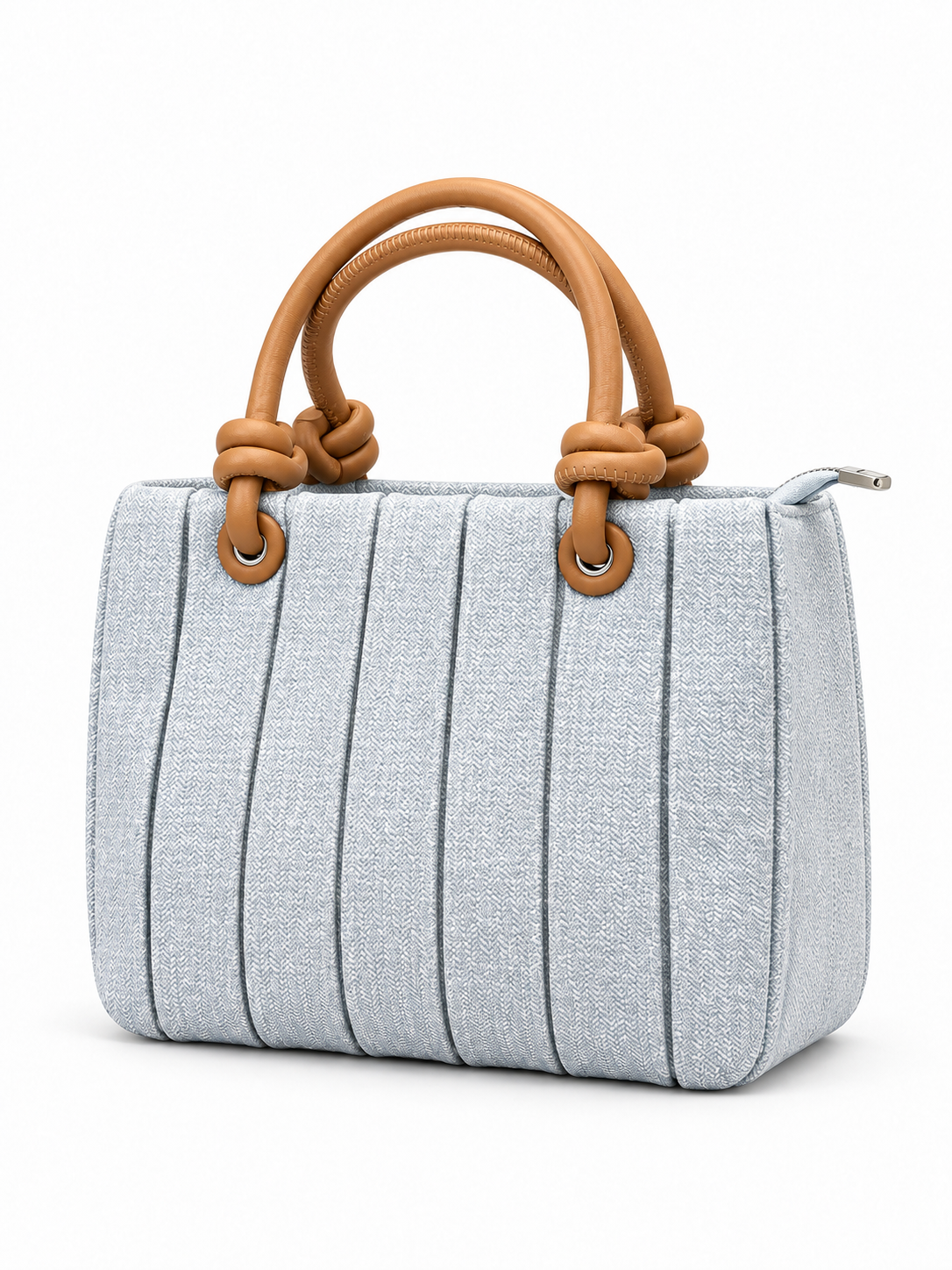 Pleated Mini Tote Bag