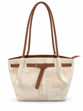 Patterned Belt Detail Shoulder Bag