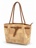 Patterned Belt Detail Shoulder Bag
