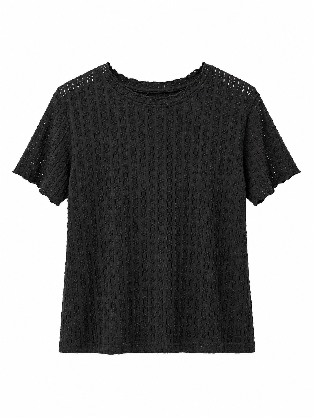 Textured Short-Sleeve Top