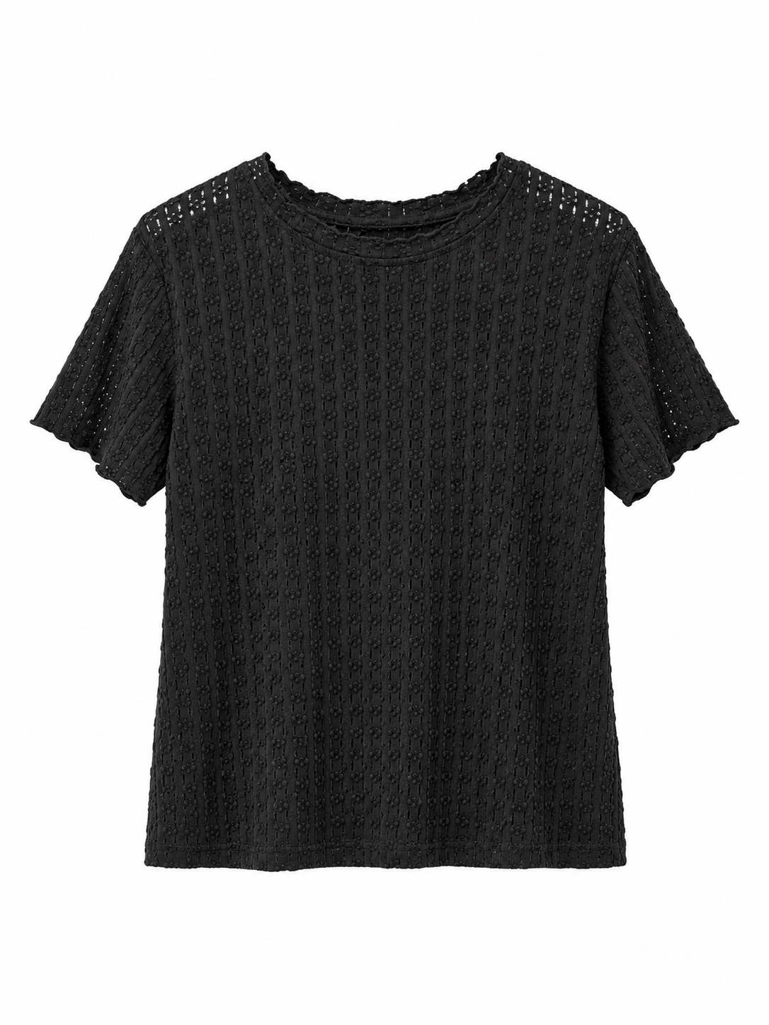 Textured Short-Sleeve Top