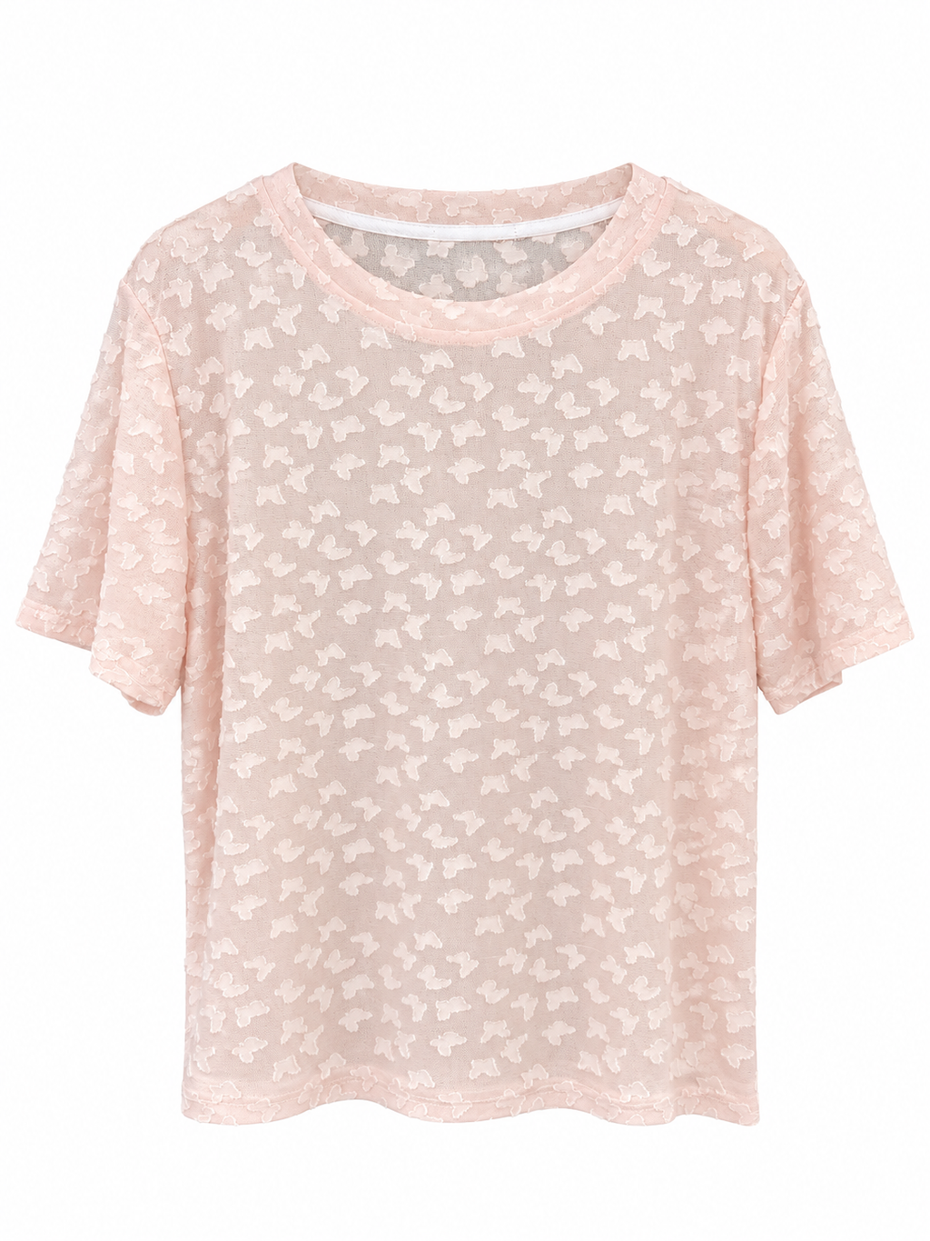 Butterfly Textured Short-Sleeve Top