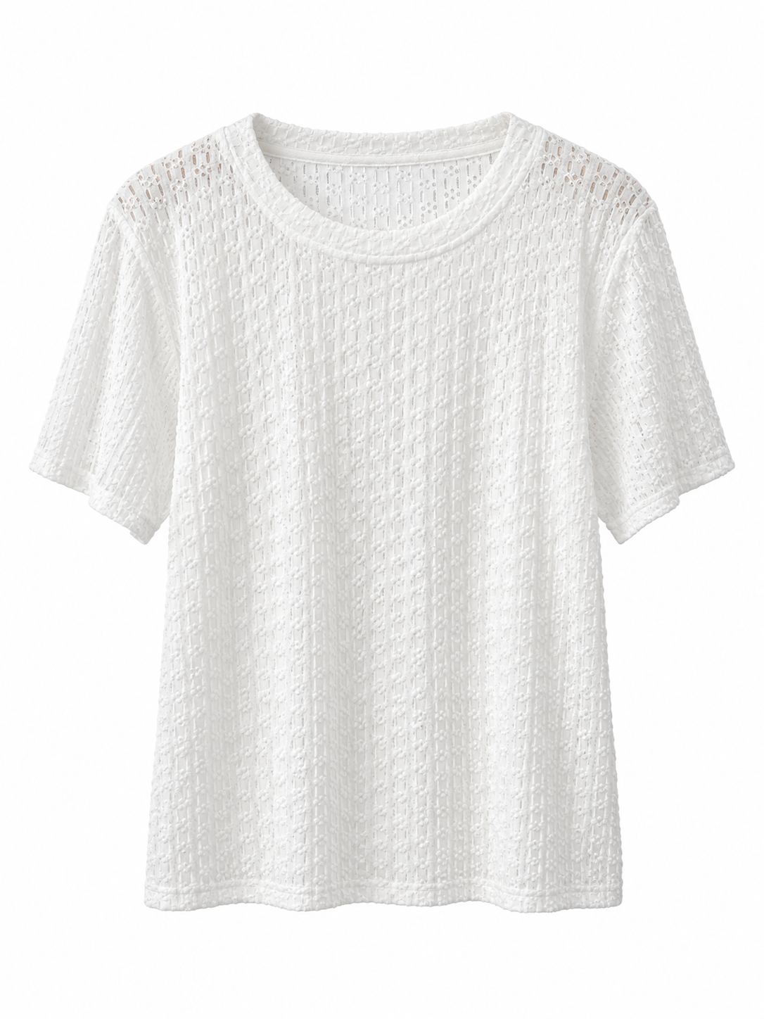 Textured Short-Sleeve Top