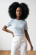 Textured Short-Sleeve Top