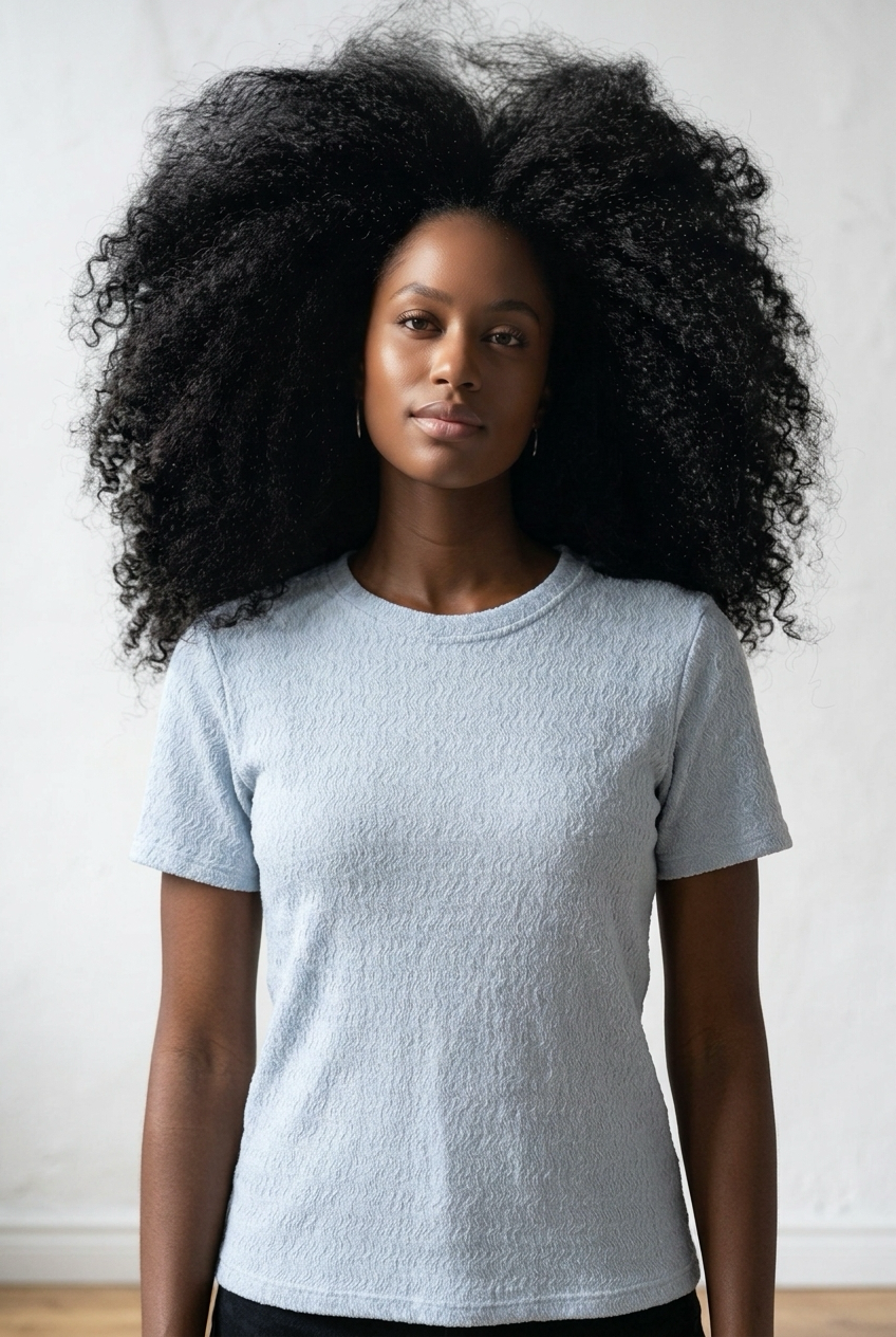 Wave Textured Short-Sleeve Top
