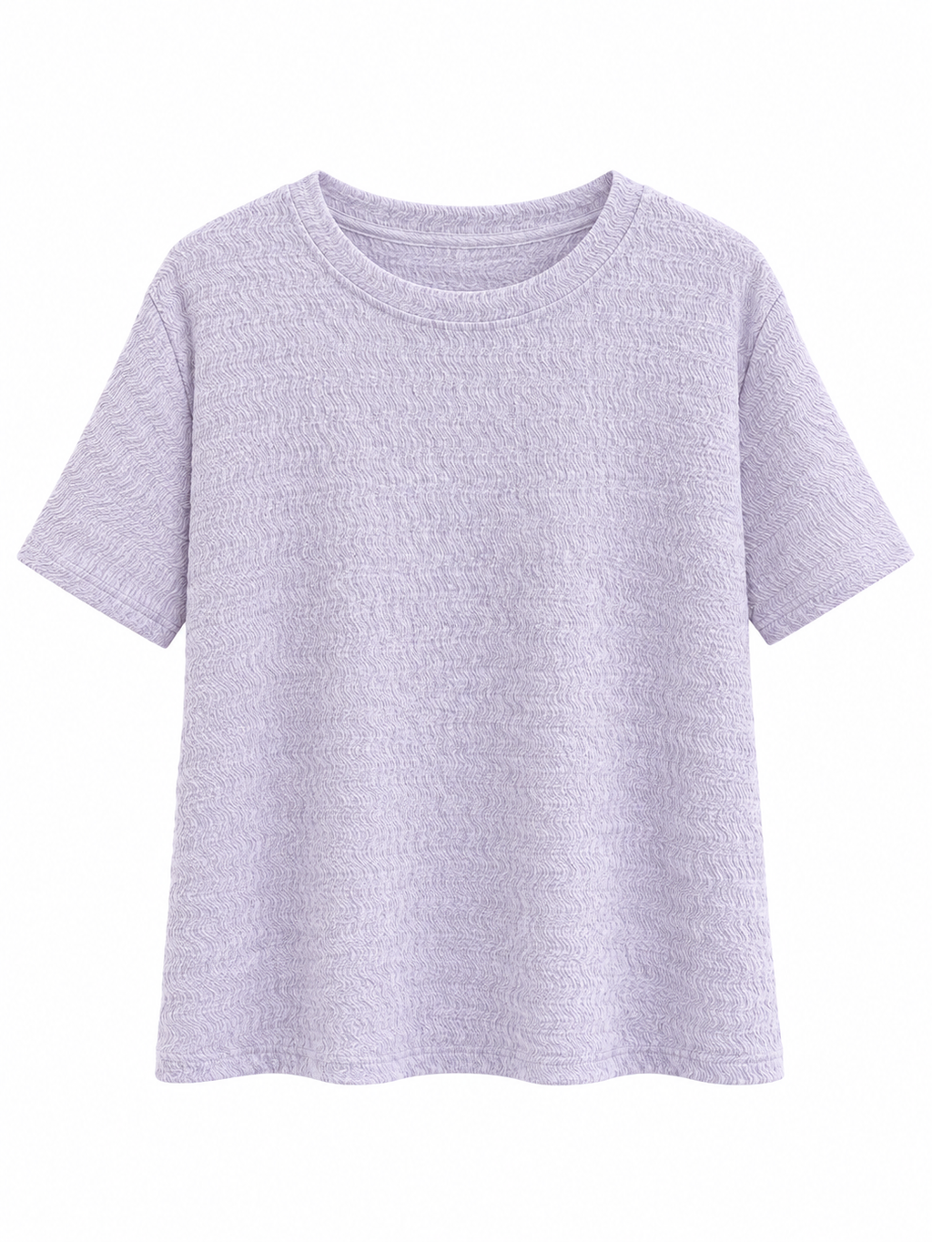 Wave Textured Short-Sleeve Top