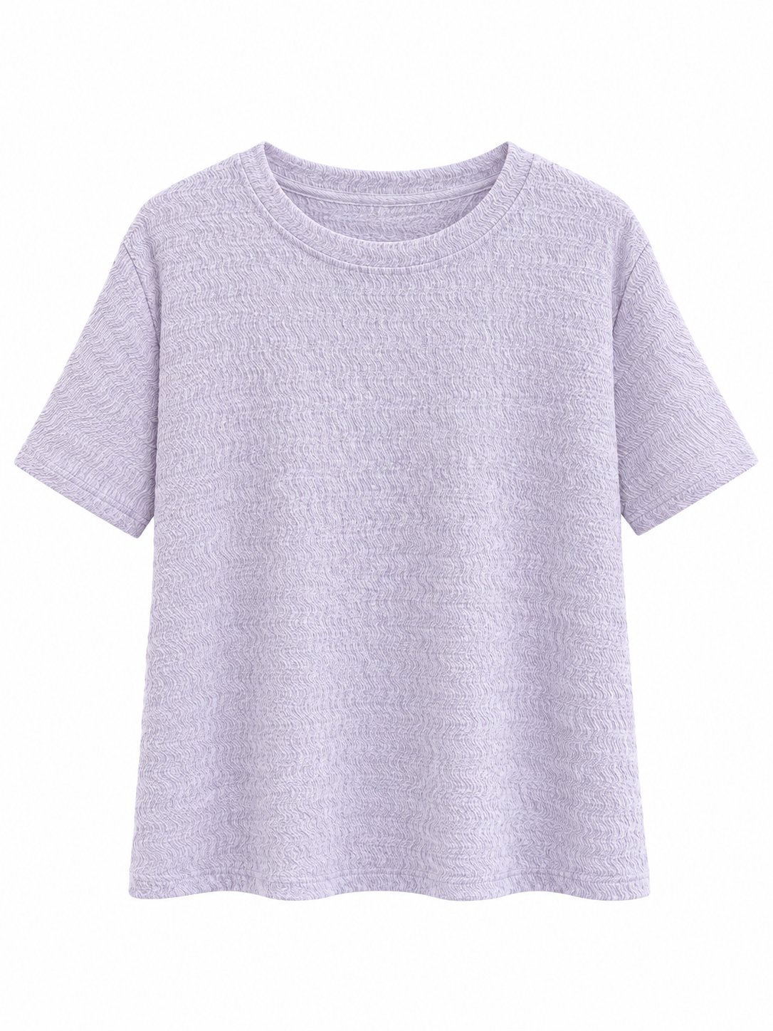 Wave Textured Short-Sleeve Top