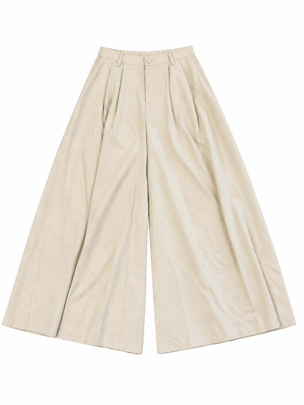 Wide-Leg Linen Trousers