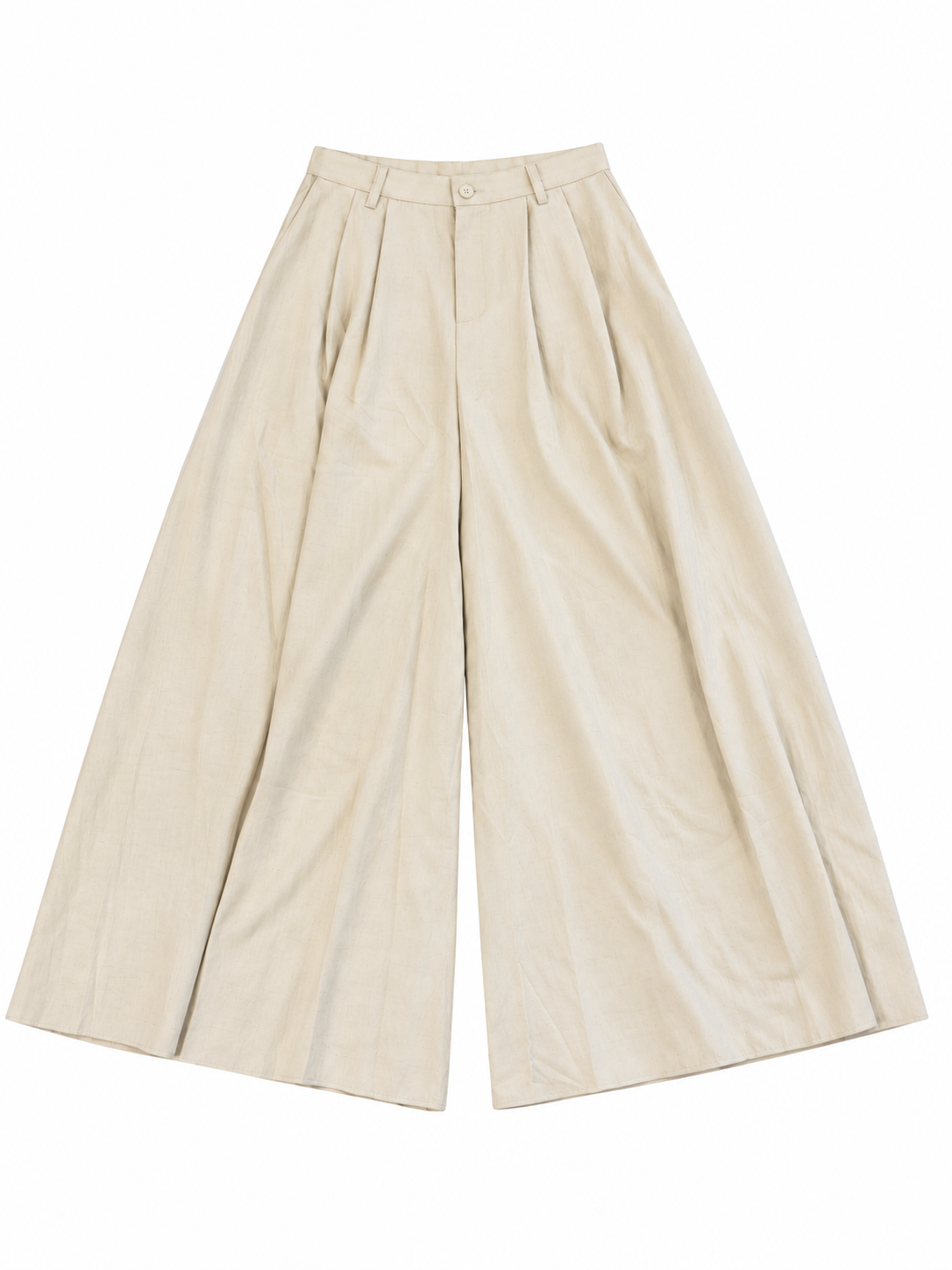 Wide-Leg Linen Trousers