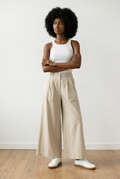 Wide-Leg Linen Trousers