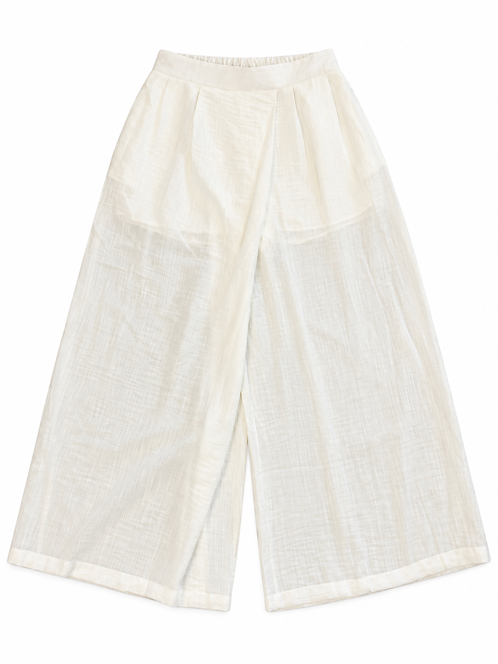Textured Wide-Leg Trousers