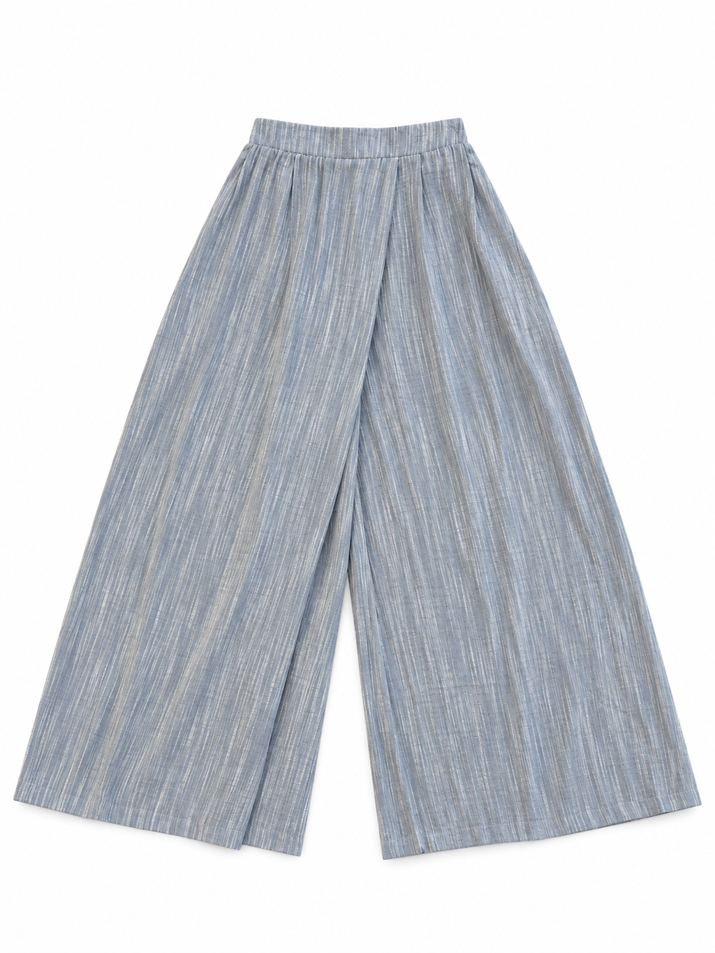 Textured Wide-Leg Trousers