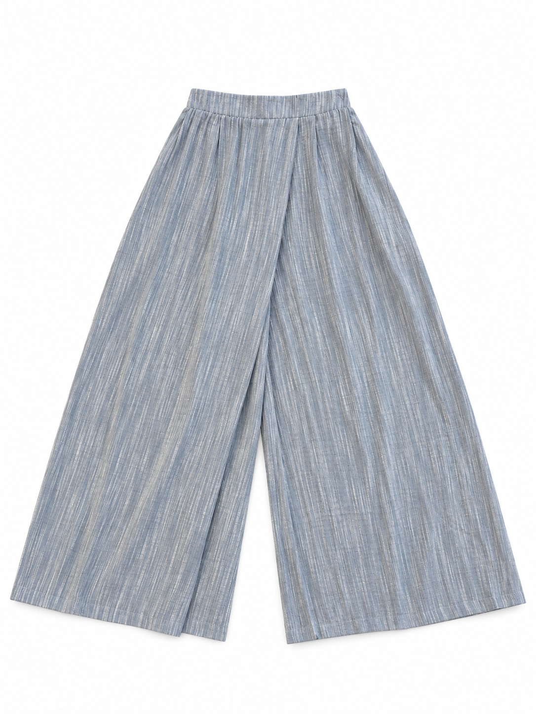 Textured Wide-Leg Trousers