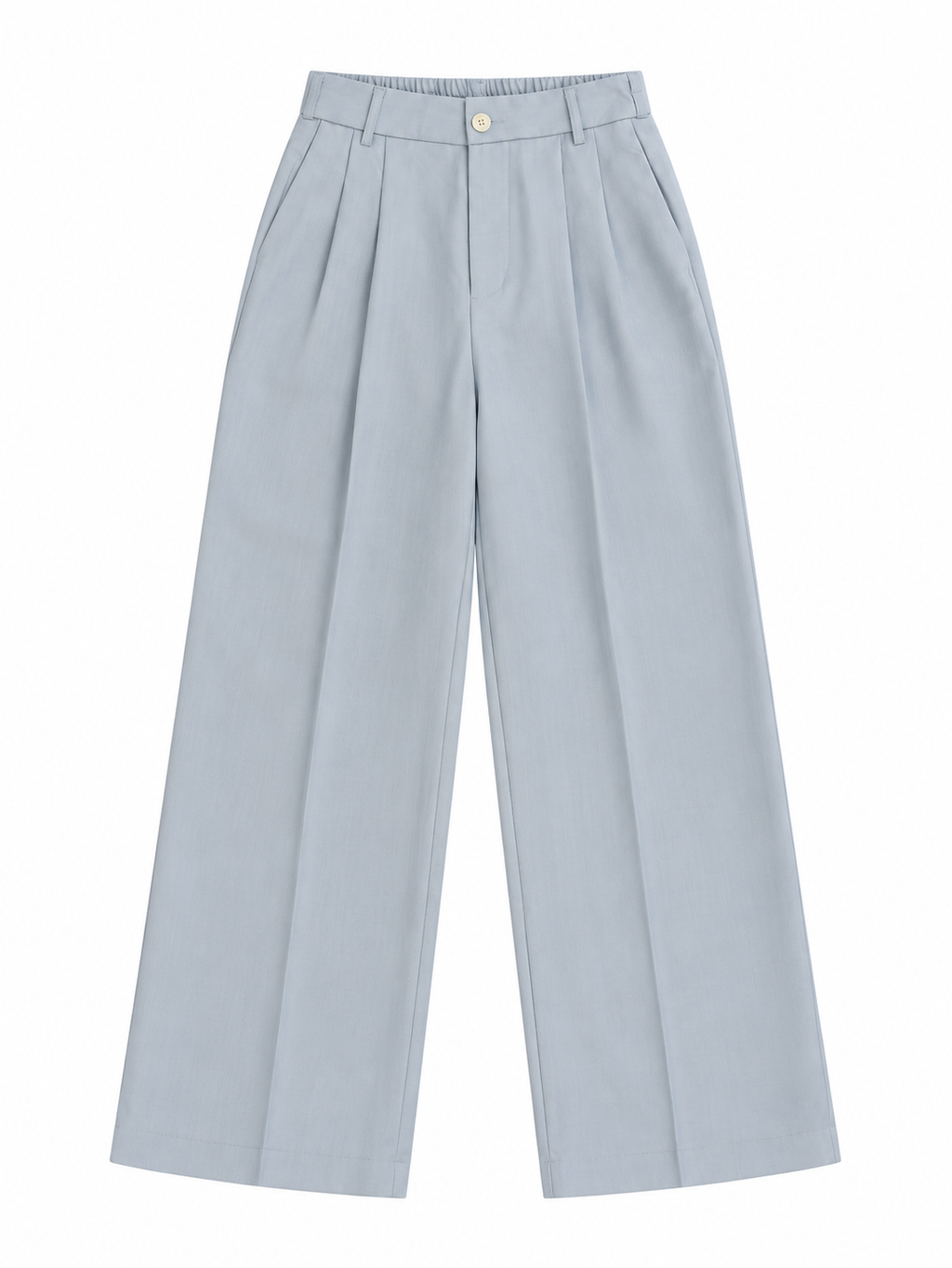 Double Pleated Straight Leg Trousers