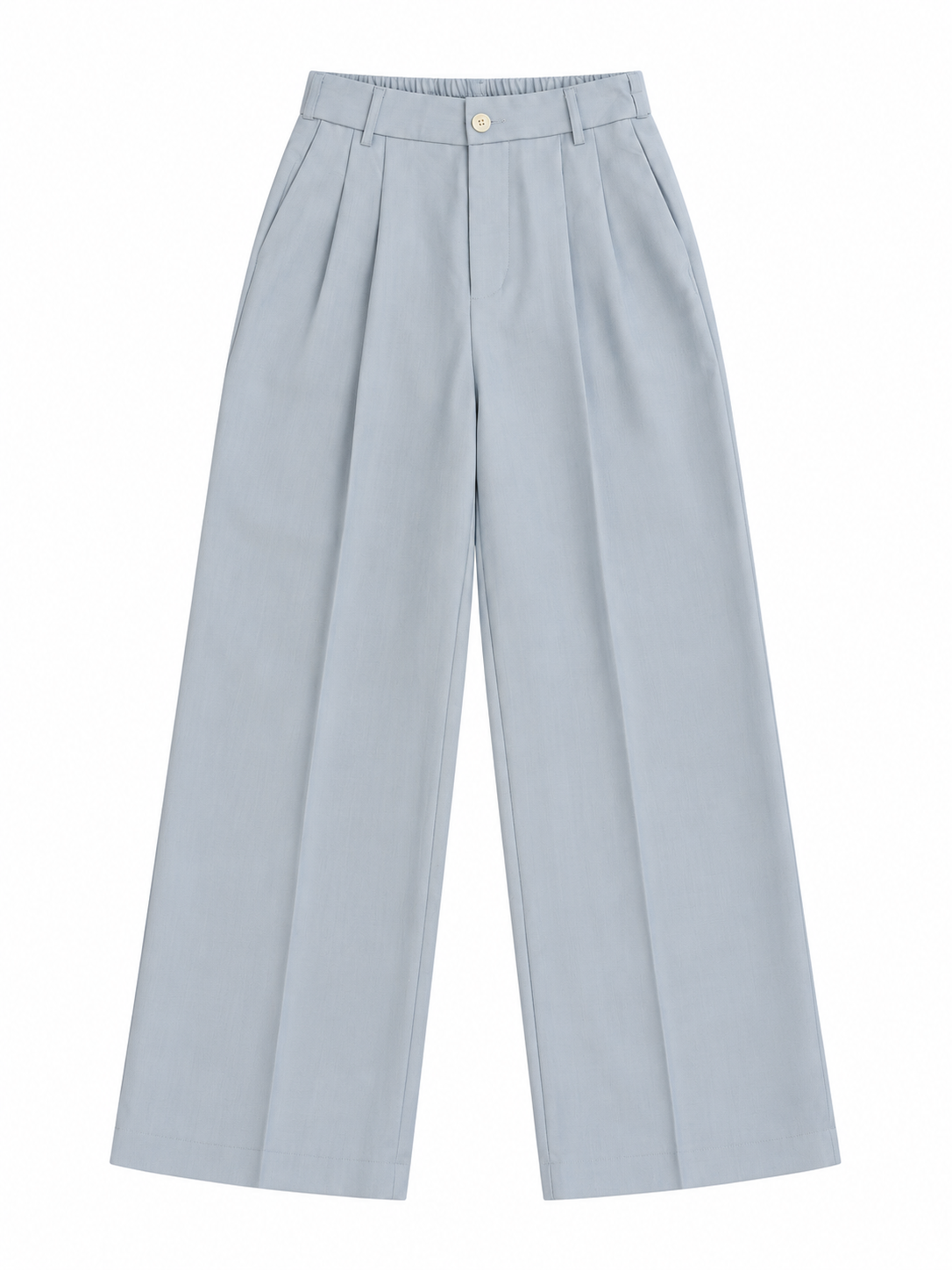 Double Pleated Straight Leg Trousers
