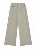 Linen Blend Straight Leg Trousers