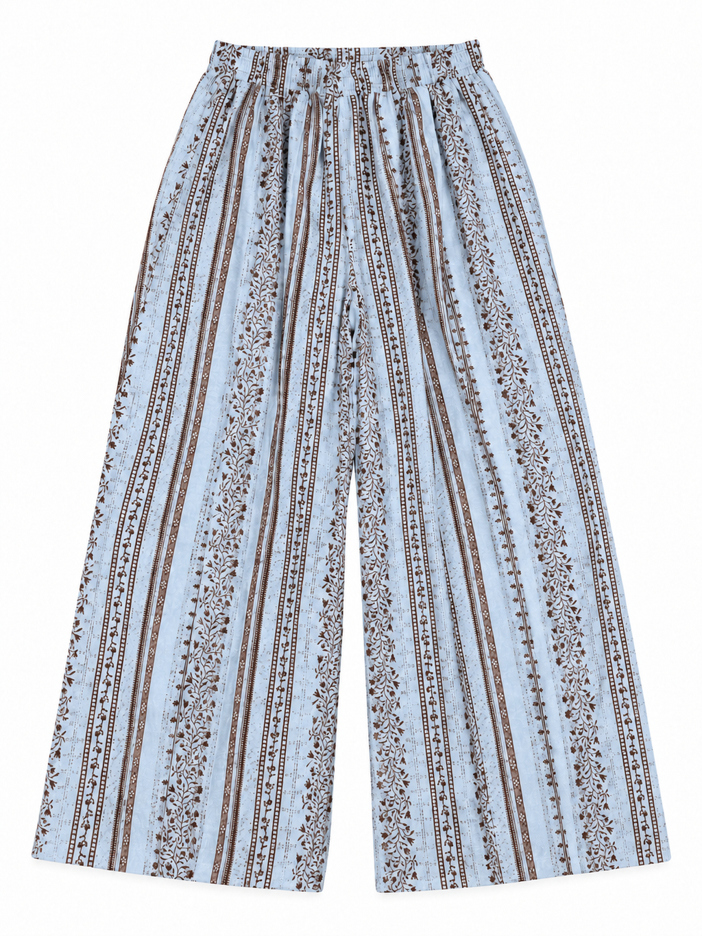 Printed Wide-Leg Trousers