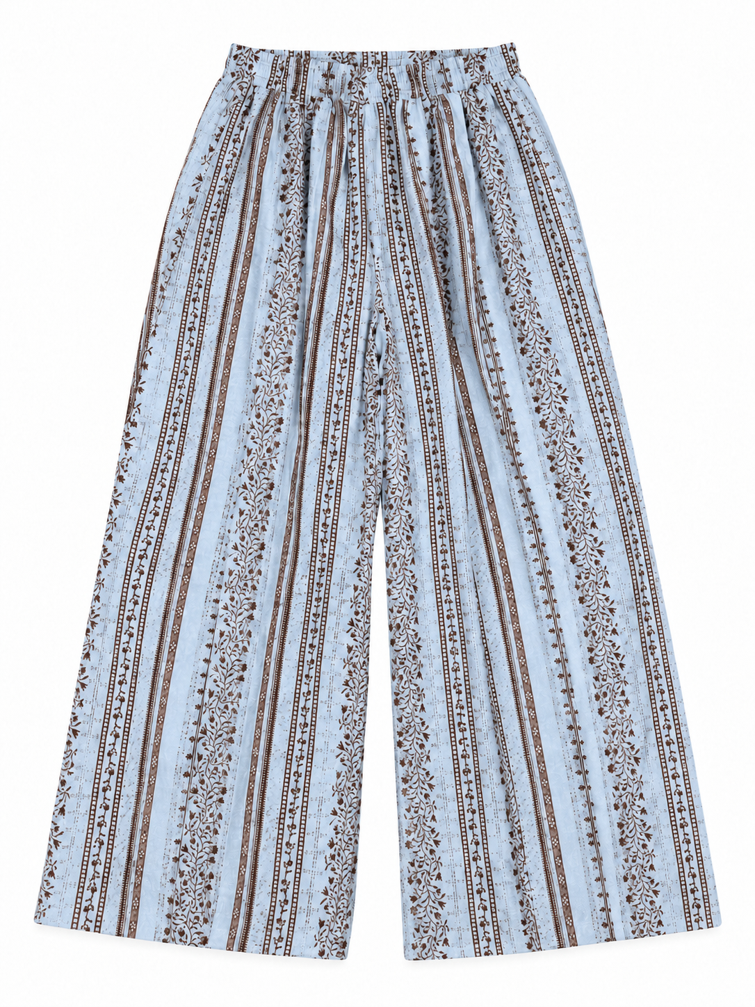 Printed Wide-Leg Trousers