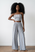 Printed Wide-Leg Trousers