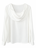 Cowl-Neck Silk Shirt