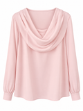 Cowl-Neck Silk Shirt