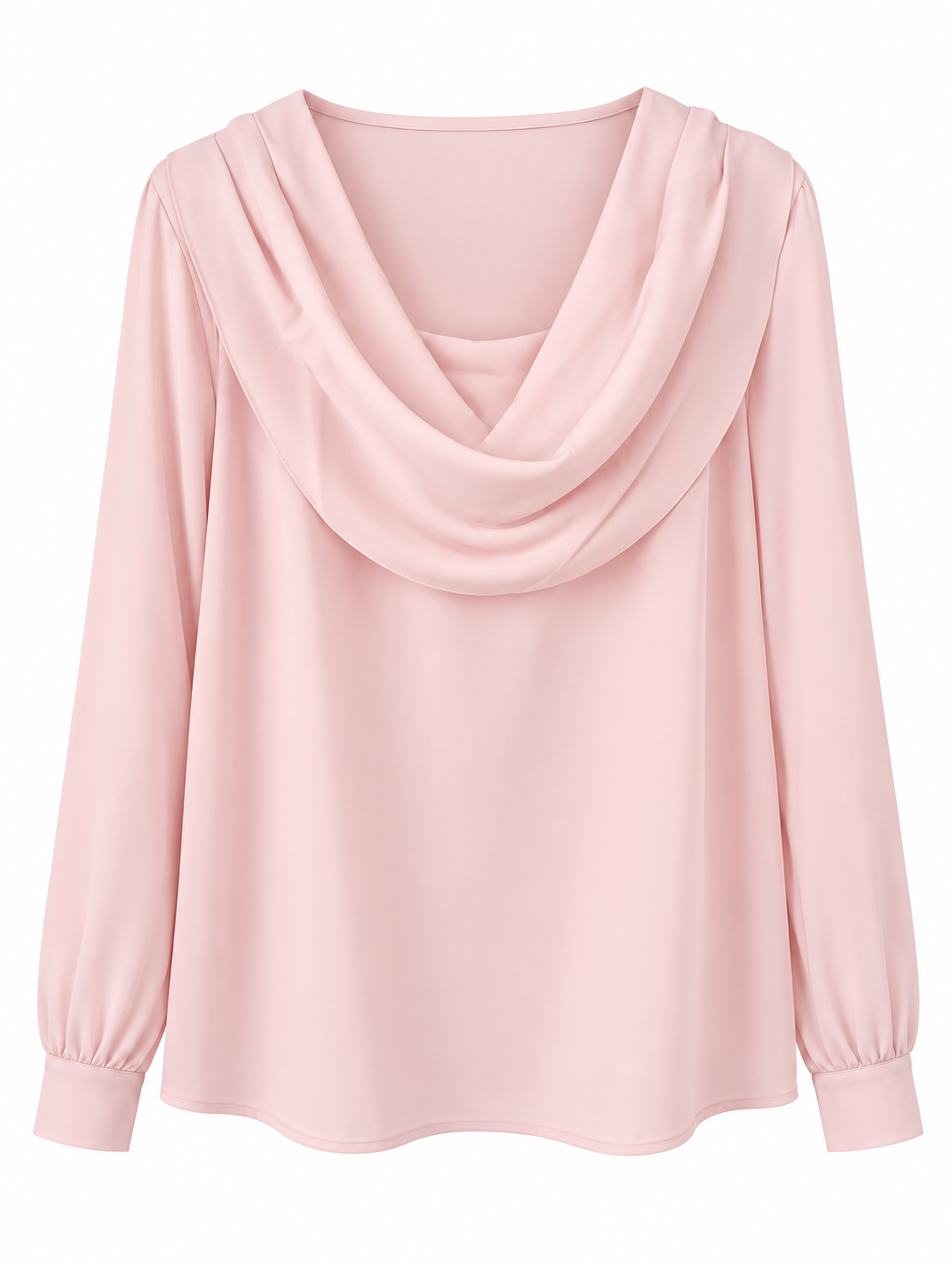 Cowl-Neck Silk Shirt