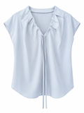 Tie-Front Silk Shirt