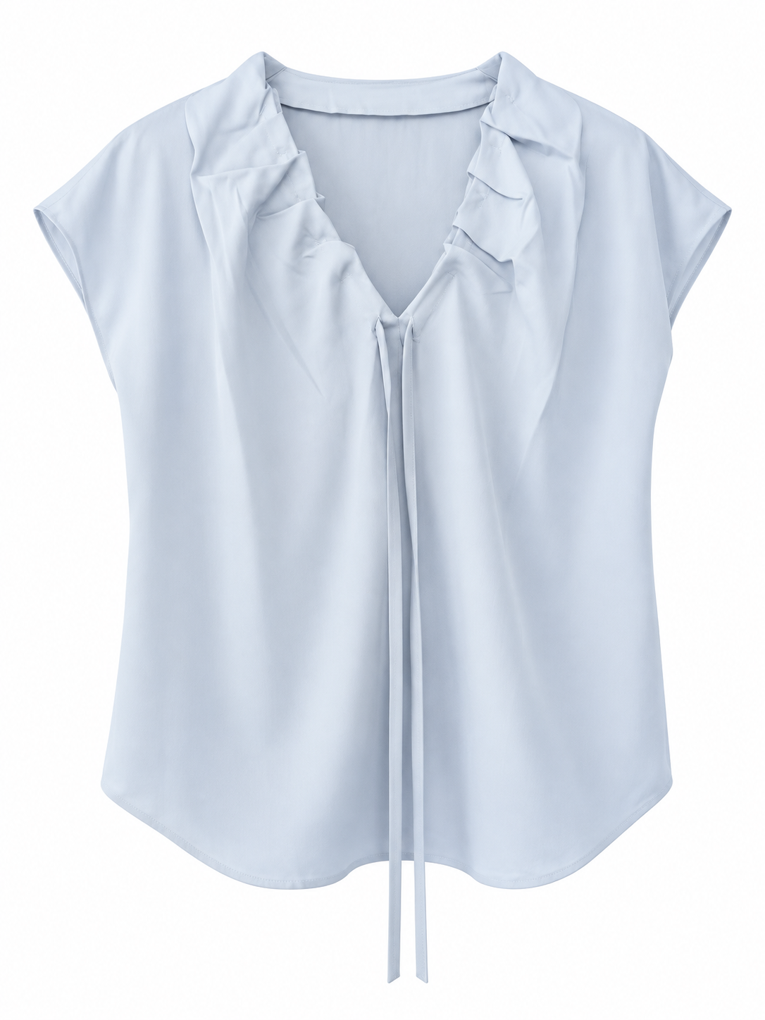 Tie-Front Silk Shirt