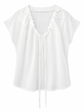 Tie-Front Silk Shirt