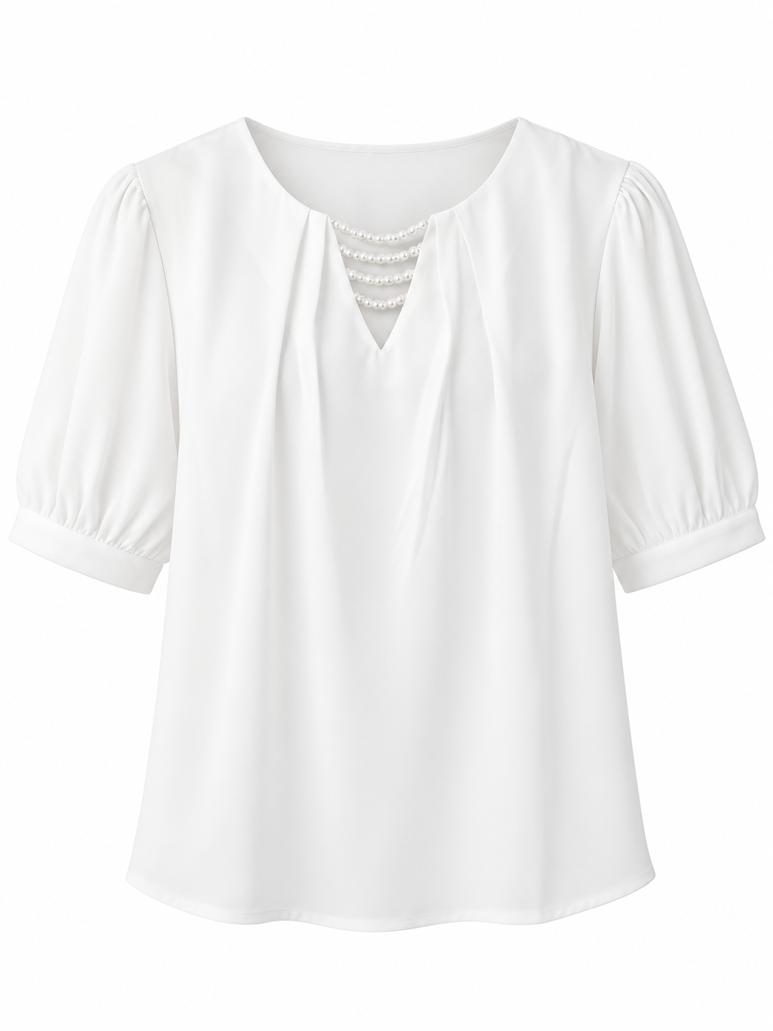 Silk Shirt with  Rhinestone