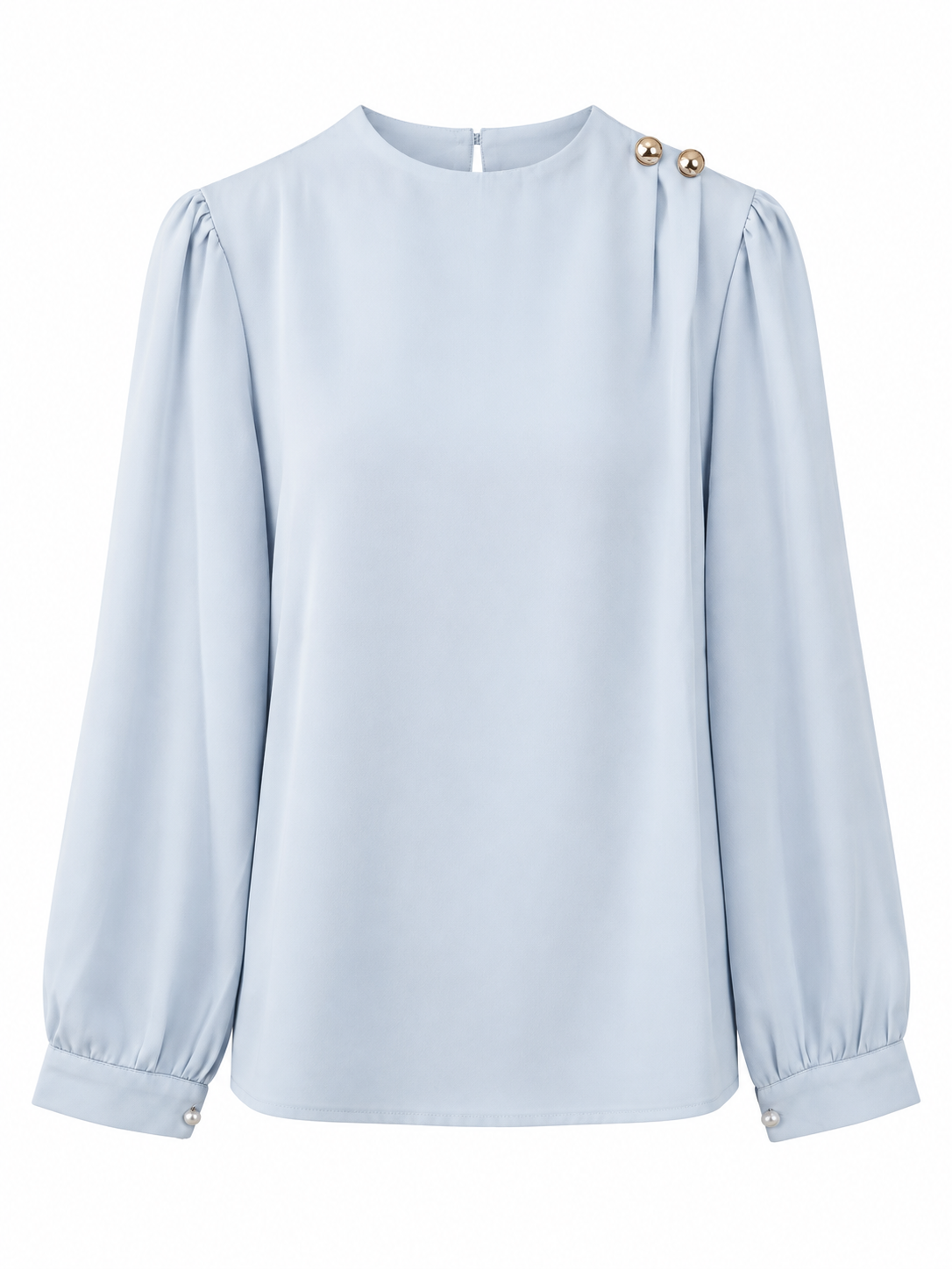 Silk Shirt with Shoulder Button