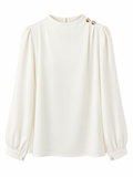 Silk Shirt with Shoulder Button