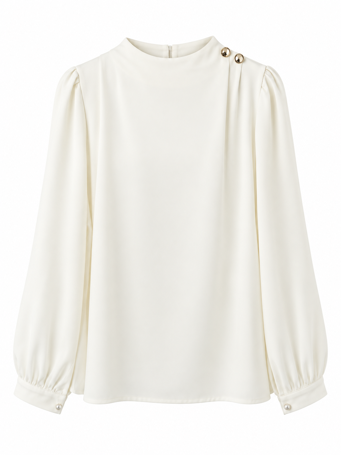Silk Shirt with Shoulder Button