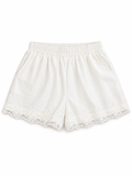 Floral Lace-Trim Shorts