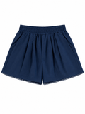 Loop-Trim Elastic Waist Shorts