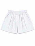 Loop-Trim Elastic Waist Shorts