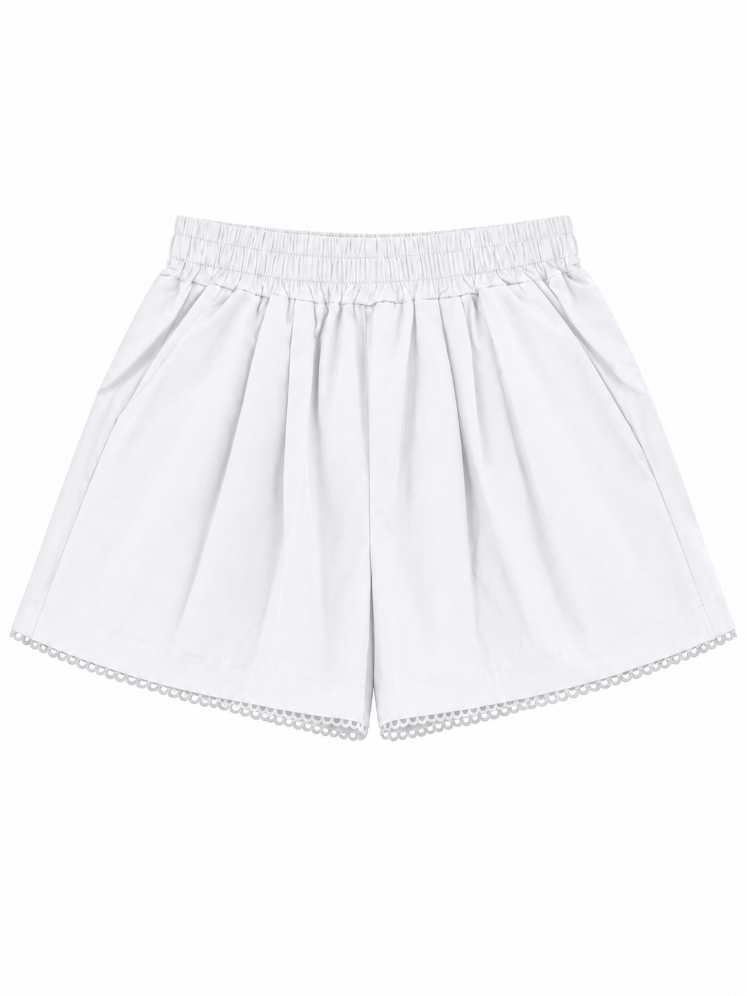 Loop-Trim Elastic Waist Shorts