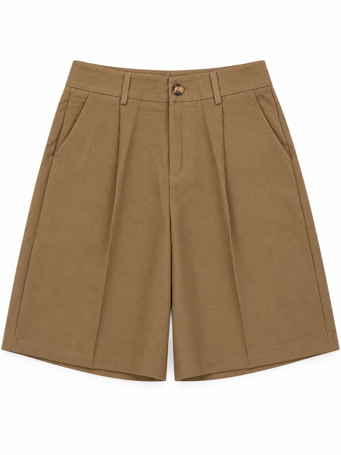 Pleated Tailored Bermuda Shorts