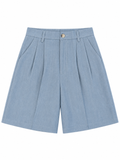 Pleated Tailored Bermuda Shorts
