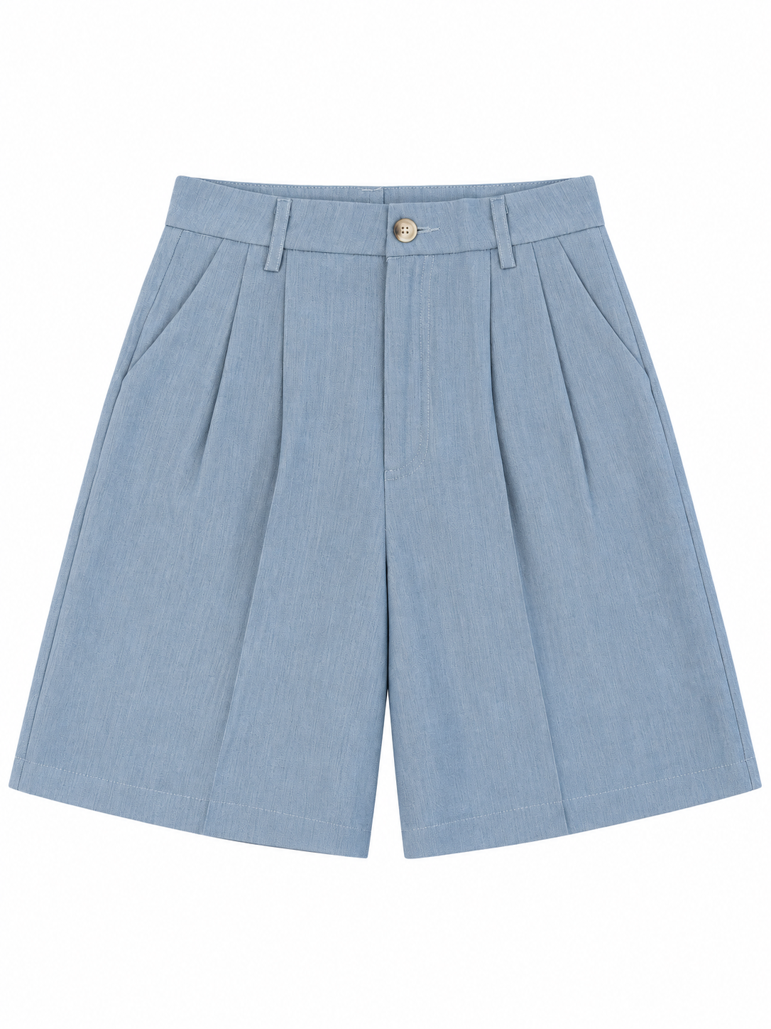 Pleated Tailored Bermuda Shorts