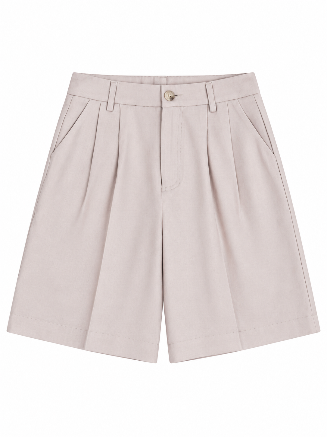 Pleated Tailored Bermuda Shorts