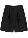 Pleated Tailored Bermuda Shorts
