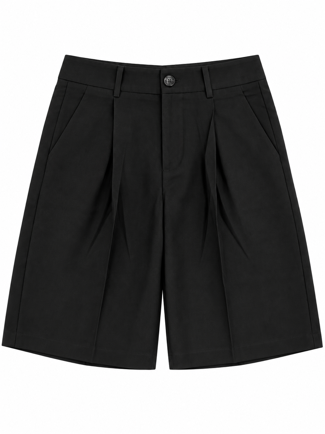 Pleated Tailored Bermuda Shorts