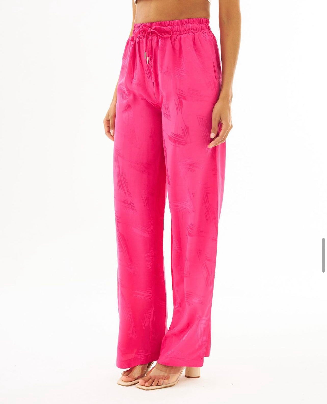 Satin Trousers with a Pattern