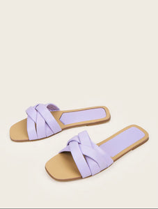 Flat Sandals with Criss-Cross Straps